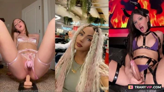 Trans Compilation - Femboy and Sissy Chastity Cage Clips - Trans Porn Video on TranyVIP