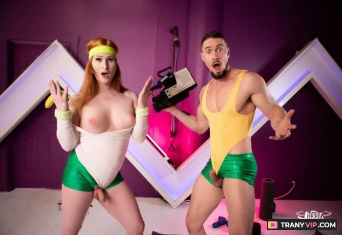 Evie Envy and Skyy Knox Pump Up the Jizz Bareback - popular trans video on TranyVIP