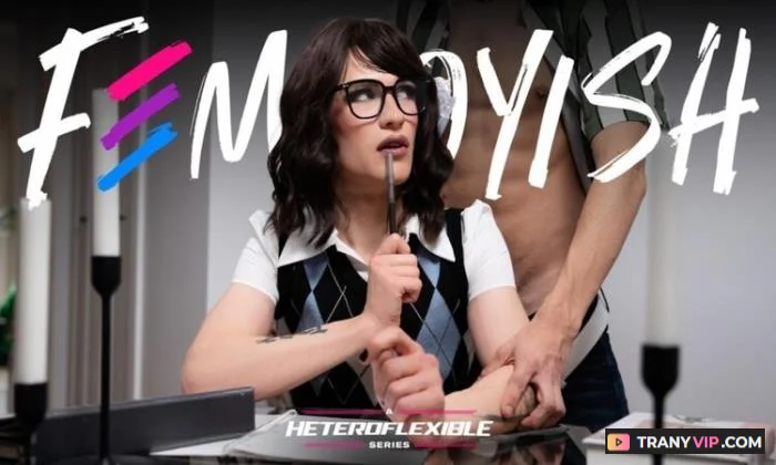 Tootsy and Leo Louis - Femboy Nerd Bent Over for Study Break download on TranyVIP