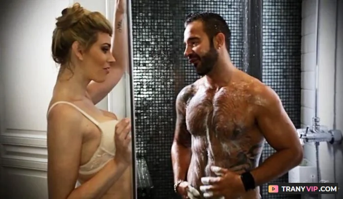 Angelina Torres - Shower Sex Shemale Anal Blowjob - related trans video on TranyVIP