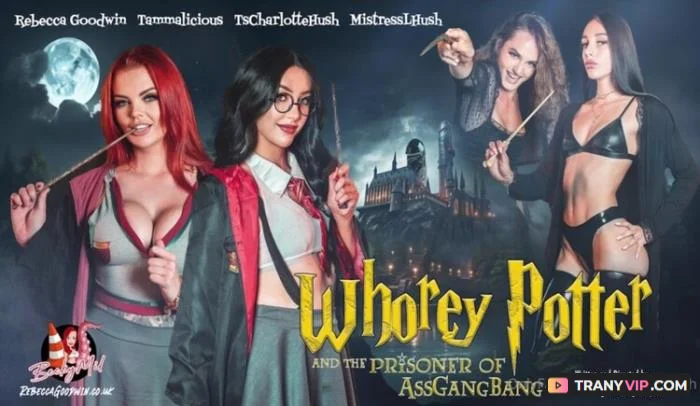 Lolita Hush, Charlotte Hush & Cast - Whorey Potter Orgy - Trans Porn Video on TranyVIP
