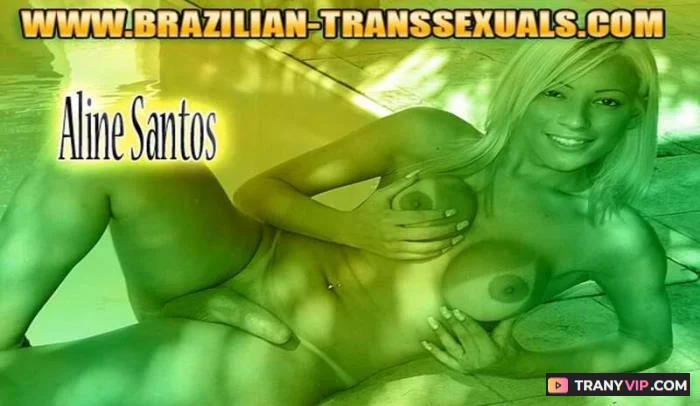 Aline dos Santos Grooby Solo Latina Shemale Cumshot - Trans Porn Video on TranyVIP
