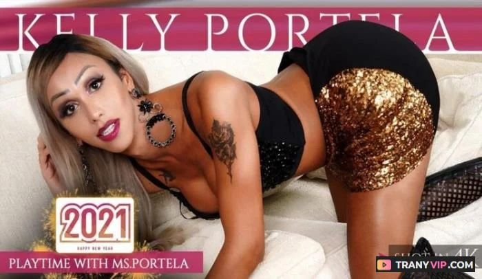 Kelly Portela - Latina Shemale Big Tits Solo Cumshot 4K download on TranyVIP