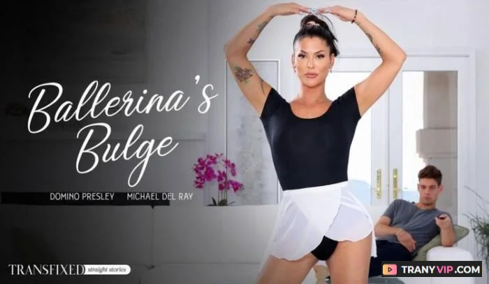 Domino Presley - Ballerina's Bulge in 4K Trans Anal - Trans Porn Video on TranyVIP