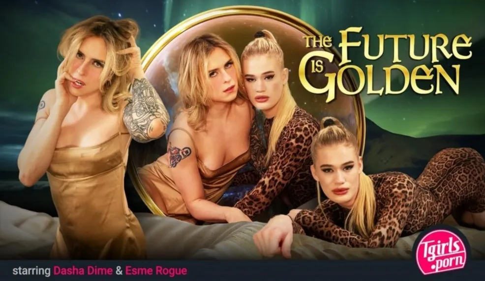 Dasha Dime & Esme Rogue: Curated T-Girl Anal Pairing - popular trans video on TranyVIP