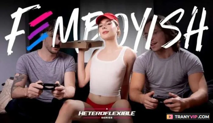 Femboy Pizza Delivery Threesome - Yuna Yule Takes Two download on TranyVIP